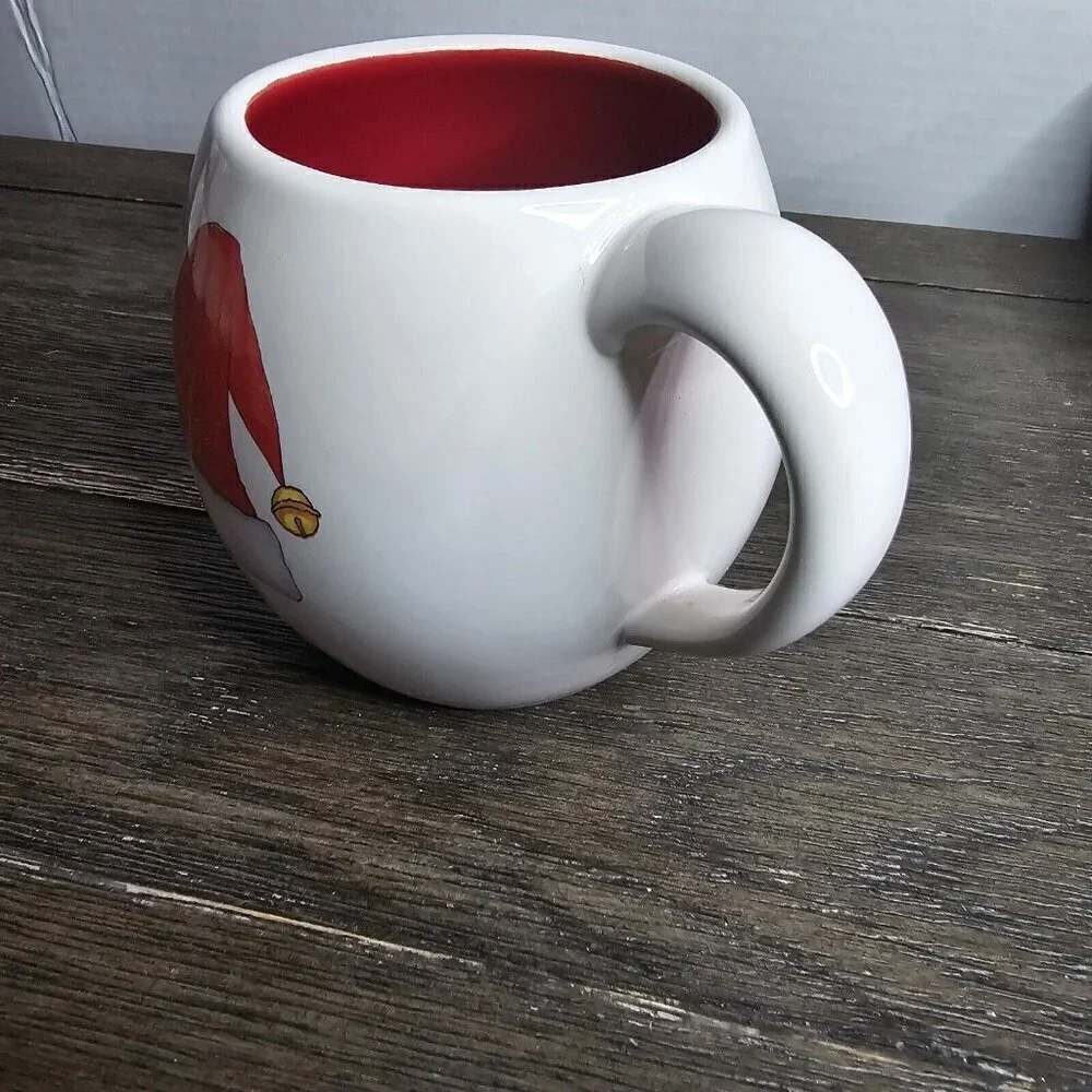 NWT Rae Dunn Artisan Believe Santa Hat Christmas Mug 2021 Magenta Farmhouse